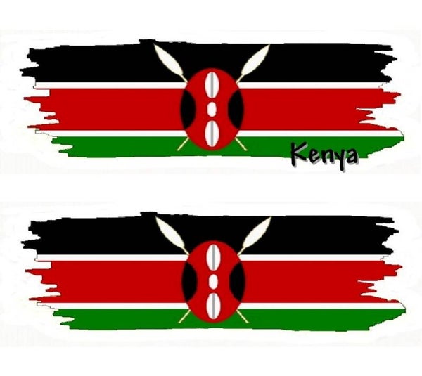 Aufkleber - Flagge - Kenya - versch. Motive - 125x40 mm
