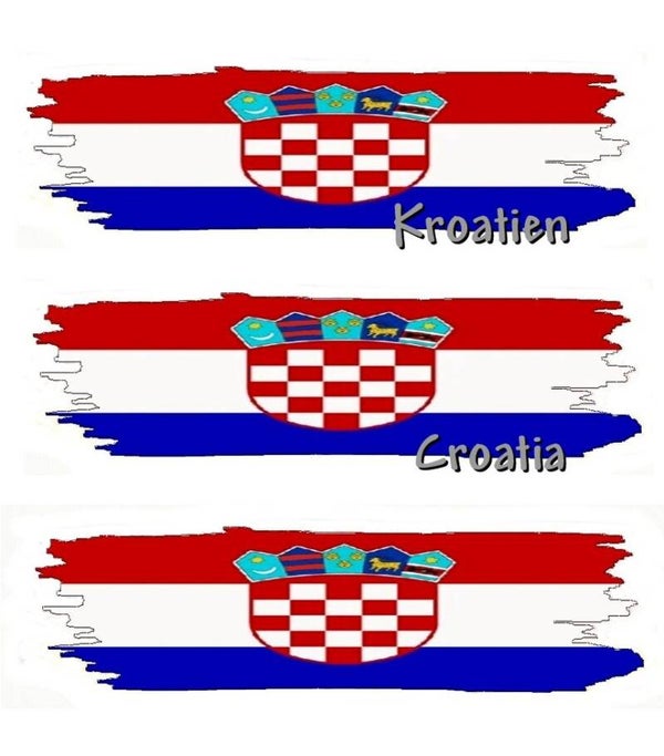 Aufkleber - Flagge - Kroatien - versch. Motive - 125x40 mm
