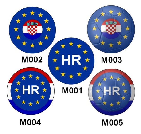 Aufkleber - Rund - Kroatien - Europäische Union - versch. Motive