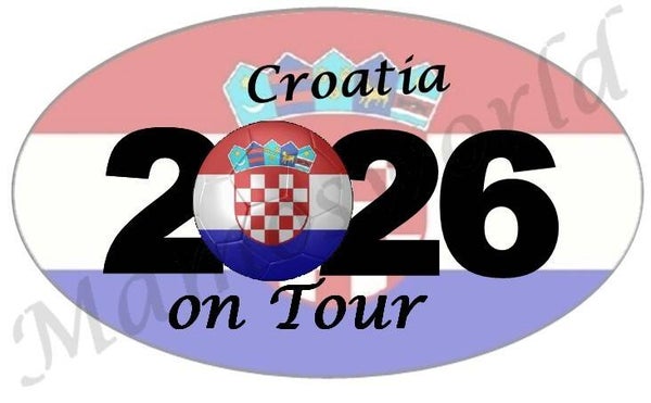 Aufkleber - Sticker - On Tour 2026 - Kroatien - versch. Größen - Oval