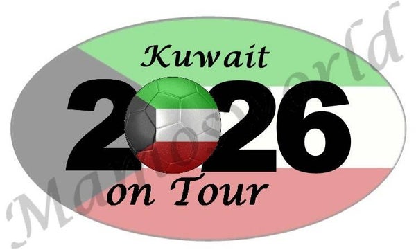 Aufkleber - Sticker - On Tour 2026 - Kuwait - versch. Größen - Oval