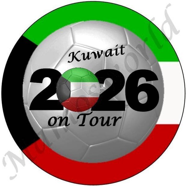 Aufkleber - Sticker - On Tour 2026 - Kuwait - 60 oder 90 mm Ø