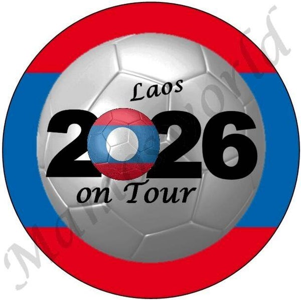Aufkleber - Sticker - On Tour 2026 - Laos - 60 oder 90 mm Ø