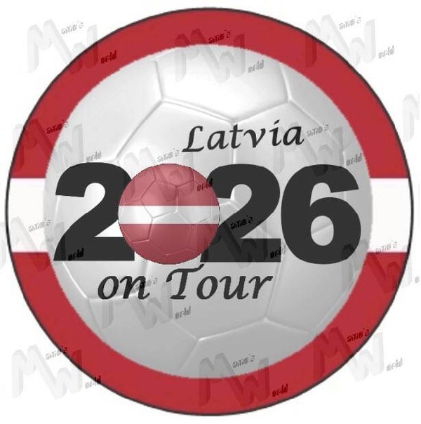 Aufkleber - Sticker - On Tour 2026 - Lettland - 60 oder 90 mm Ø