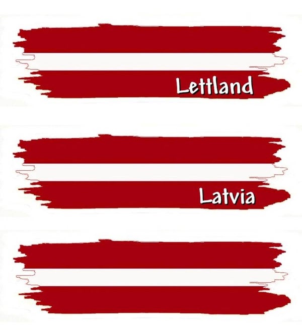 Aufkleber - Flagge - Lettland - versch. Motive - 125x40 mm