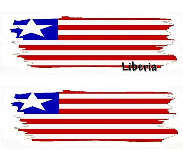 Aufkleber - Flagge - Liberia - versch. Motive - 125x40 mm