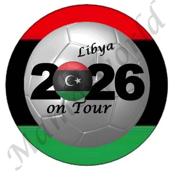 Aufkleber - Sticker - On Tour 2026 - Libyen - 60 oder 90 mm Ø