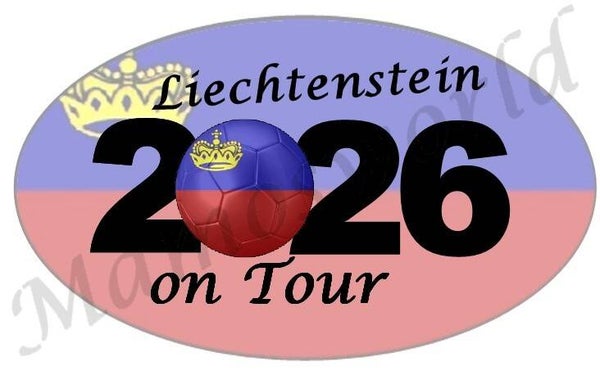Aufkleber - Sticker - On Tour 2026 - Liechtenstein - versch. Größen - Oval