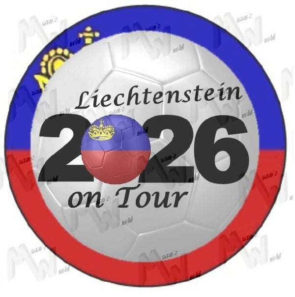 Aufkleber - Sticker - On Tour 2026 - Liechtenstein - 60 oder 90 mm Ø