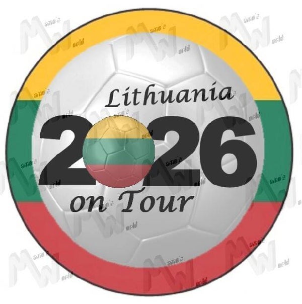 Aufkleber - Sticker - On Tour 2026 - Litauen - 60 oder 90 mm Ø