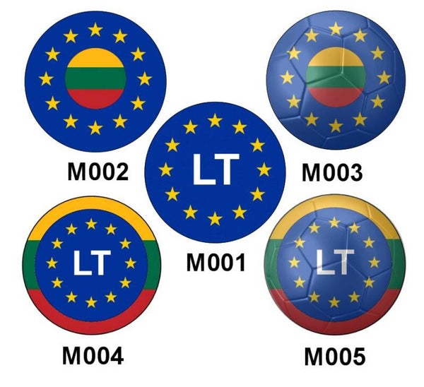 Aufkleber - Rund - Litauen - Europäische Union - versch. Motive