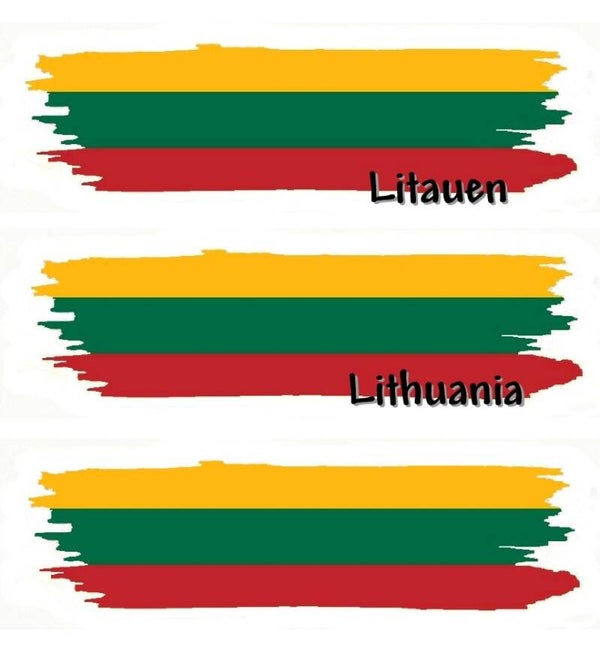 Aufkleber - Flagge - Litauen - versch. Motive - 125x40 mm