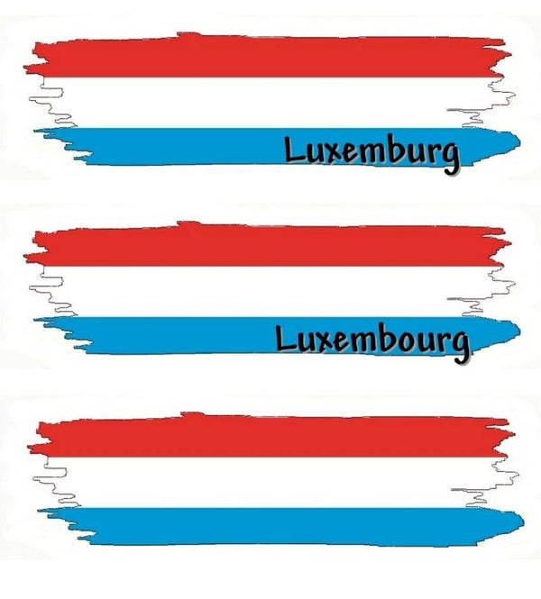 Aufkleber - Flagge - Luxemburg - versch. Motive - 125x40 mm