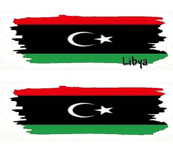 Aufkleber - Flagge - Libyen - versch. Motive - 125x40 mm