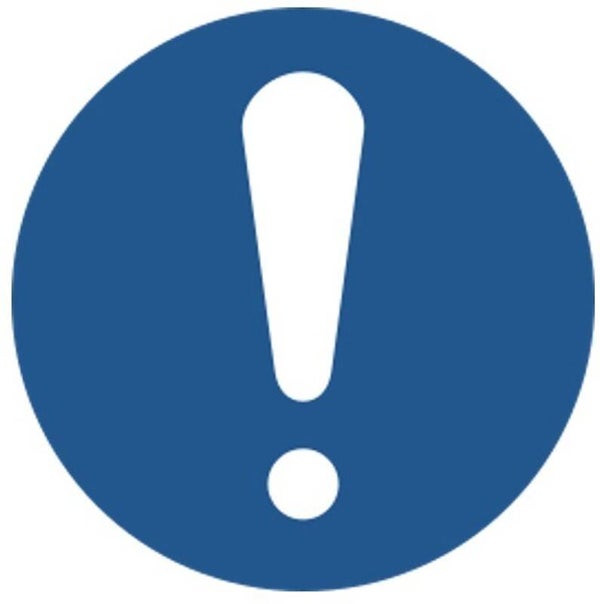Aufkleber -  M001 - Allgemeines Gebotszeichen - ISO DIN 7010 - Gebotszeichen - versch. Größen