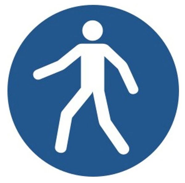 Aufkleber -  M024 Fußgängerweg benutzen - ISO DIN 7010 - Gebotszeichen - versch. Größen