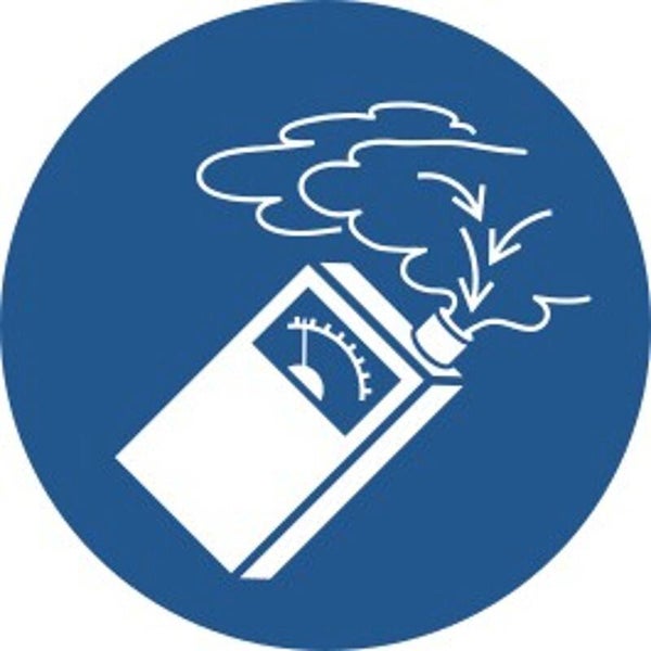 Aufkleber -  M048 Gasdetektor benutzen - ISO DIN 7010 - Gebotszeichen - versch. Größen