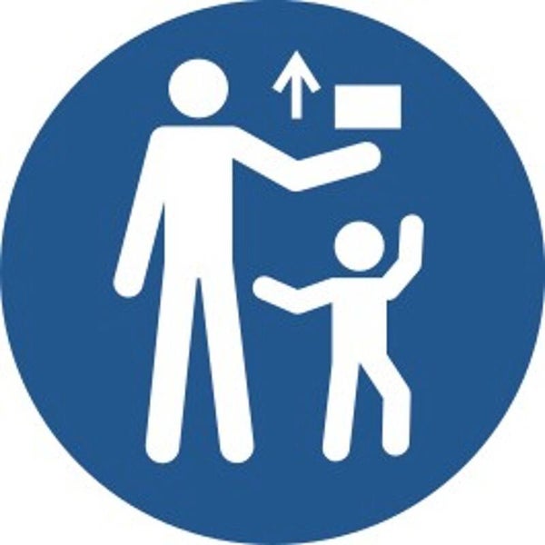Aufkleber -  M055 Von Kindern fernhalten - ISO DIN 7010 - Gebotszeichen - versch. Größen