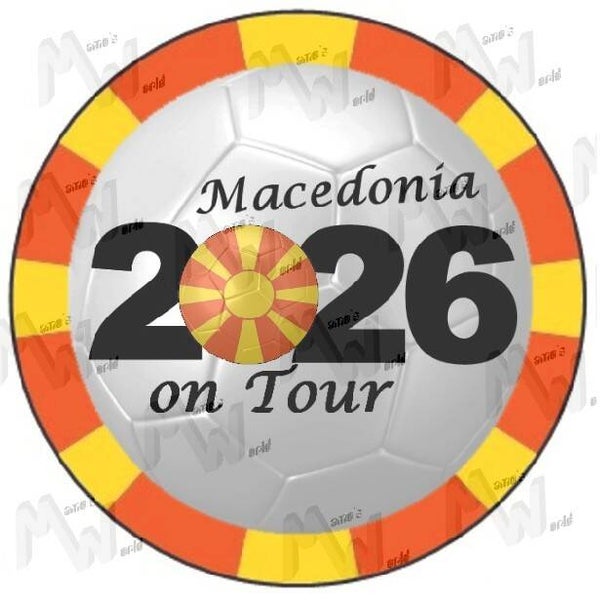 Aufkleber - Sticker - On Tour 2026 - Mazedonien - 60 oder 90 mm Ø