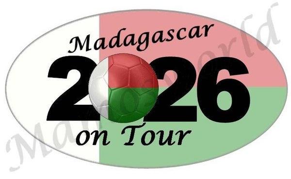 Aufkleber - Sticker - On Tour 2026 - Madagaskar - versch. Größen - Oval