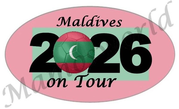 Aufkleber - Sticker - On Tour 2026 - Malediven - versch. Größen - Oval
