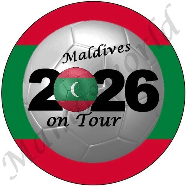 Aufkleber - Sticker - On Tour 2026 - Malediven - 60 oder 90 mm Ø
