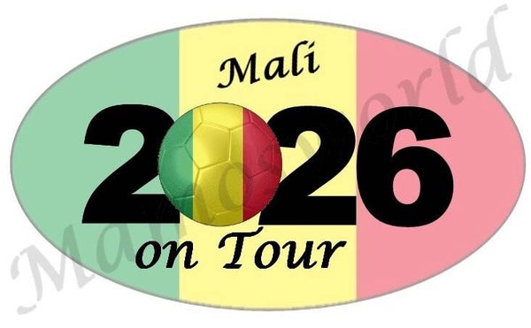 Aufkleber - Sticker - On Tour 2026 - Mali - versch. Größen - Oval