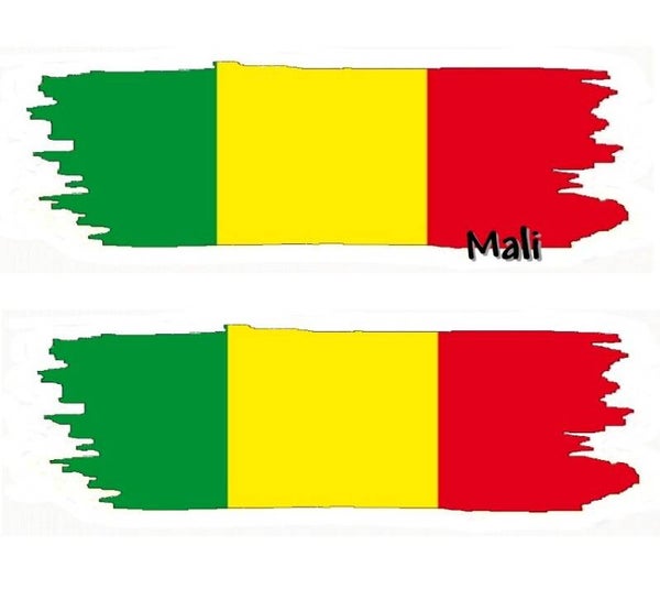 Aufkleber - Flagge - Mali - versch. Motive - 125x40 mm