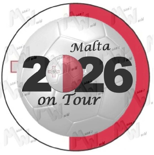Aufkleber - Sticker - On Tour 2026 - Malta - 60 oder 90 mm Ø