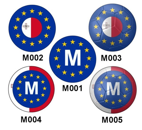 Aufkleber - Rund - Malta - Europäische Union - versch. Motive