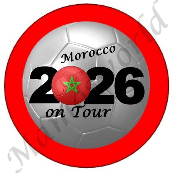 Aufkleber - Sticker - On Tour 2026 - Marokko - 60 oder 90 mm Ø