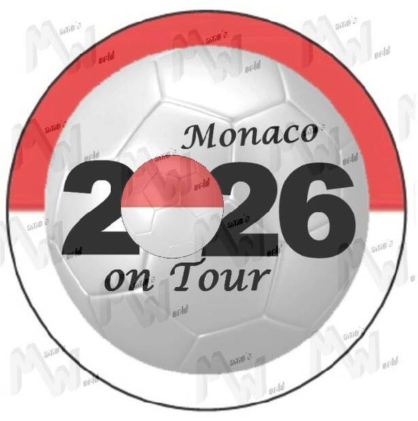 Aufkleber - Sticker - On Tour 2026 - Monaco - 60 oder 90 mm Ø