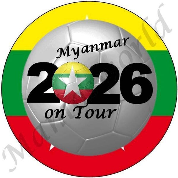 Aufkleber - Sticker - On Tour 2026 - Myanmar - 60 oder 90 mm Ø