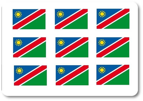 Aufkleber - Sticker - Namibia  Flagge - Set - 18 Stück - 25x15