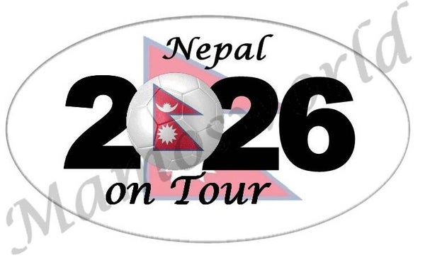 Aufkleber - Sticker - On Tour 2026 - Nepal - versch. Größen - Oval