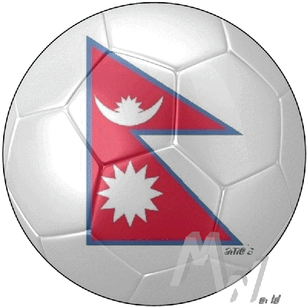 Aufkleber - Sticker - Fußballflagge Rund - Nepal - versch. Größen