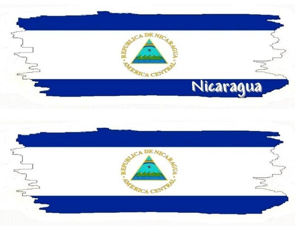 Aufkleber - Flagge - Nicaragua - versch. Motive - 125x40 mm