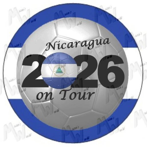 Aufkleber - Sticker - On Tour 2026 - Nicaragua - 60 oder 90 mm Ø