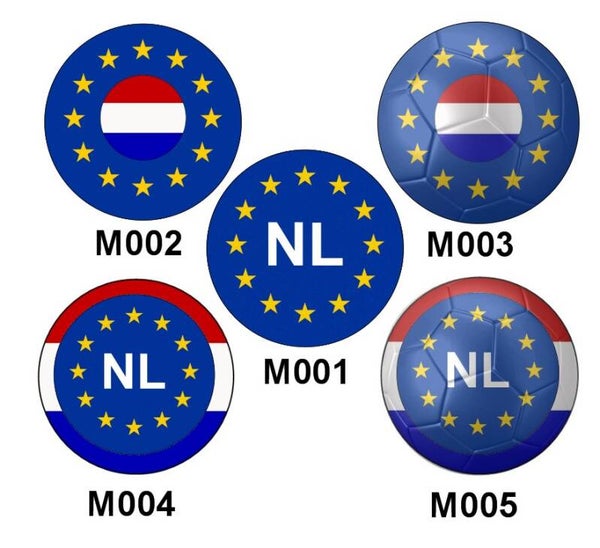 Aufkleber - Rund - Niederlande - Europäische Union - versch. Motive