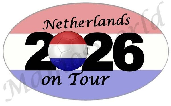 Aufkleber - Sticker - On Tour 2026 - Niederlande - versch. Größen - Oval