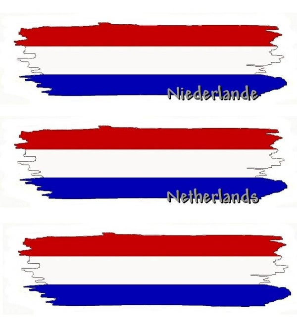 Aufkleber - Flagge - Niederlande - versch. Motive - 125x40 mm