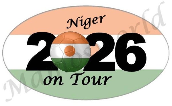 Aufkleber - Sticker - On Tour 2026 - Niger - versch. Größen - Oval