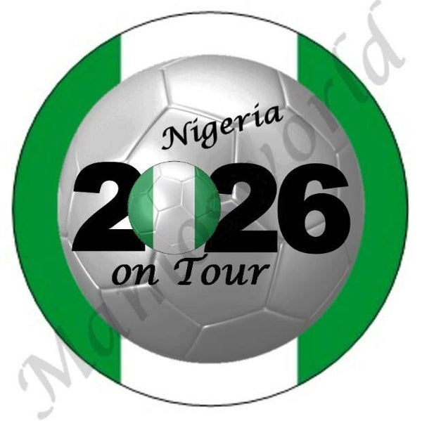 Aufkleber - Sticker - On Tour 2026 - Nigeria - 60 oder 90 mm Ø