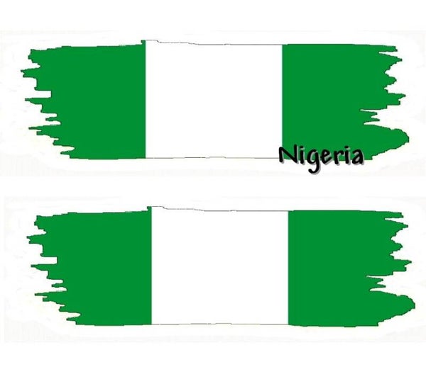 Aufkleber - Flagge - Nigeria - versch. Motive - 125x40 mm