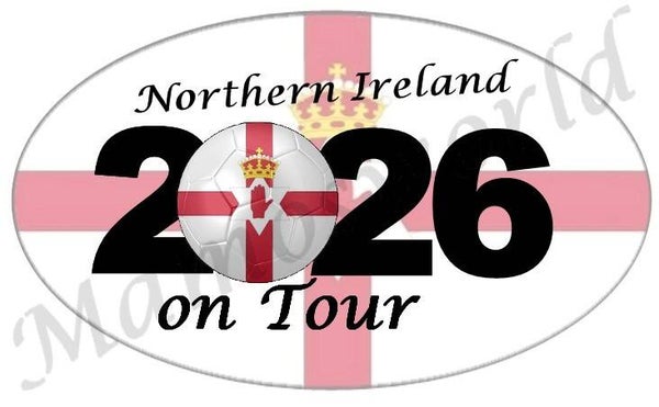 Aufkleber - Sticker - On Tour 2026 - Nordirland - versch. Größen - Oval