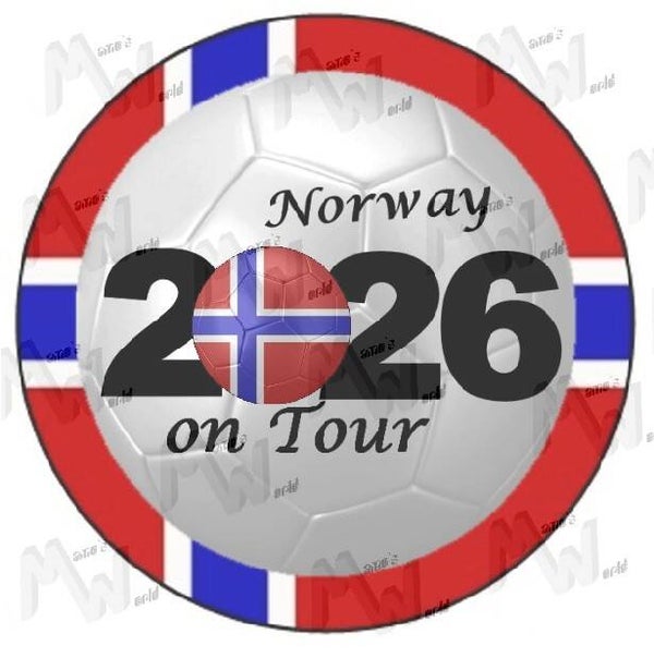 Aufkleber - Sticker - On Tour 2026 - Norwegen - 60 oder 90 mm Ø