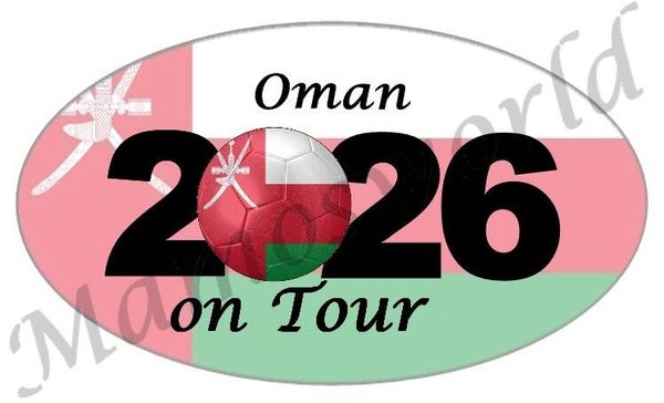 Aufkleber - Sticker - On Tour 2026 - Oman - versch. Größen - Oval
