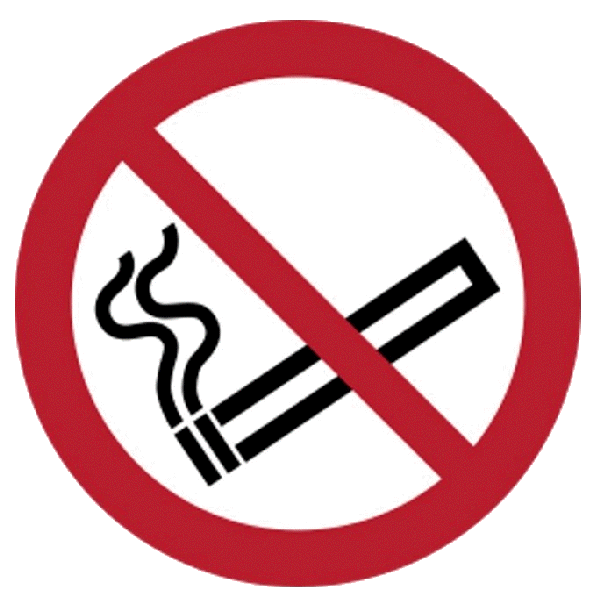 Aufkleber - Verbotsaufkleber - Rauchen Verboten - Iso 7010-P002 - versch. Größen