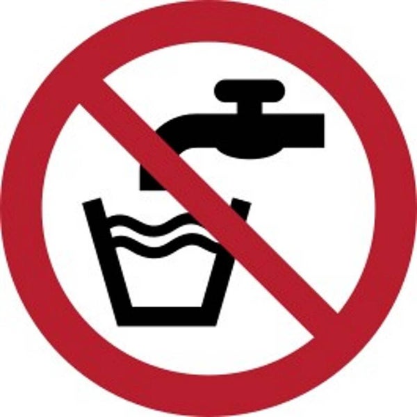 Aufkleber -  P005 Kein Trinkwasser - ISO DIN 7010 - Verbotszeichen - versch. Größen