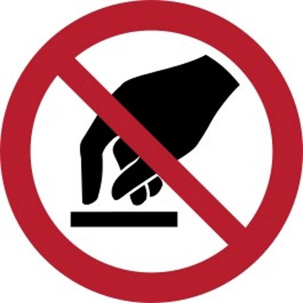 Aufkleber -  P010 Berühren verboten  - ISO DIN 7010 - Verbotszeichen - versch. Größen